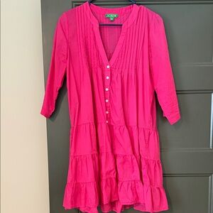 J. Crew Fuchsia Button-Down Coverup